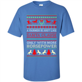 Funny Farmers Gift Ugly Santa Claus Horsepower - Shirt