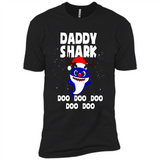 Daddy Shark Costume Reindeer Funny Christmas T-Shirt - Premium Short Sleeve T-Shirt
