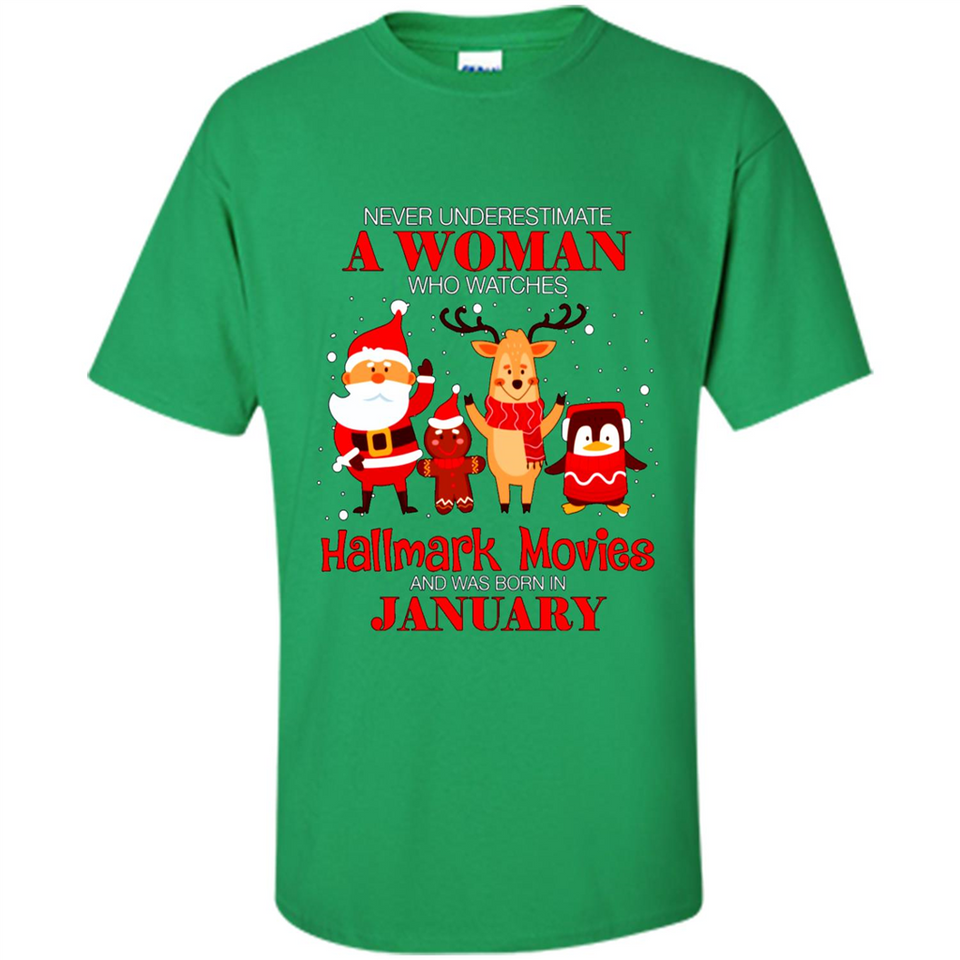 Never Underestimate A January Woman Watches Hallmark Movies Sweatshirt PINGPONG