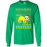 Merry Slothmas Sloth Christmas Sweater PINGPONG - Long Sleeve T-Shirt