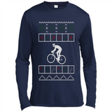 Christmas Ugly Sweater Cycling - Ugly Christmas Sweater - Canvas Long Sleeve T-Shirt