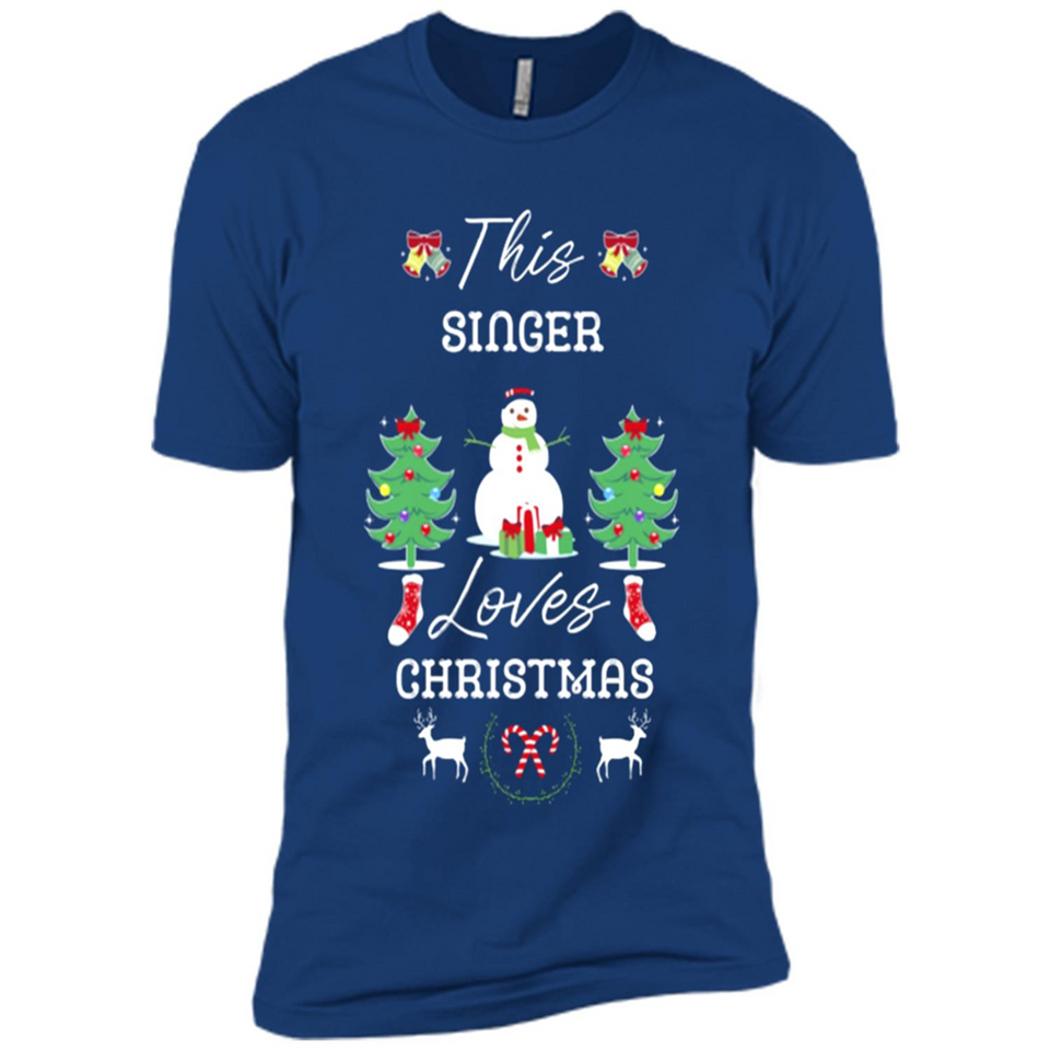 This Singer Loves Christmas Tree Shirt with Snowman