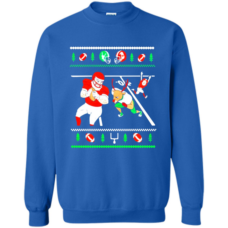 Santa vs Deer Football Ugly Christmas PINGPONG