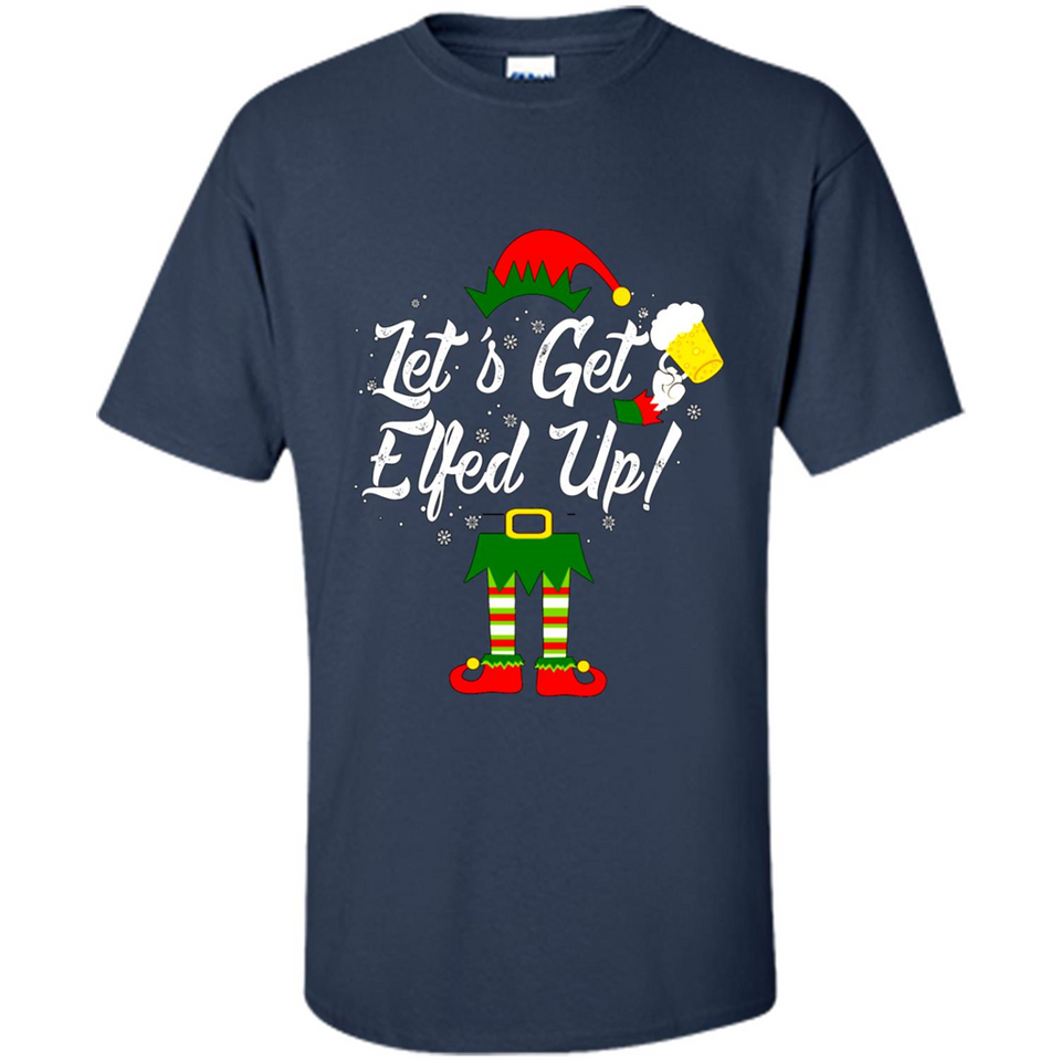 Let's Get Elfed Up Drinking Beer Christmas PINGPONG