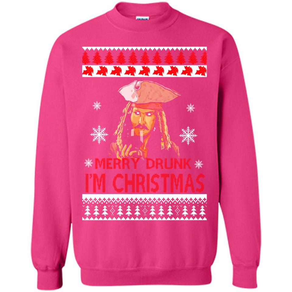 Jack sparrow Merry Drunk I'm Christmas - Sweatshirt