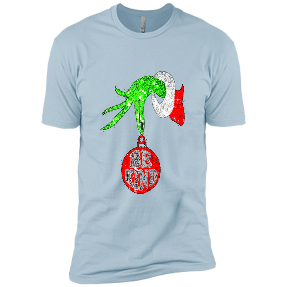 Christma Season With Green Grinch Hand Be Kind - Premium Short Sleeve T-Shirt
