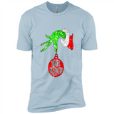 Christma Season With Green Grinch Hand Be Kind - Premium Short Sleeve T-Shirt