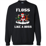 Floss Like A Boss Santa Flossing Dance Funny - Sweatshirt