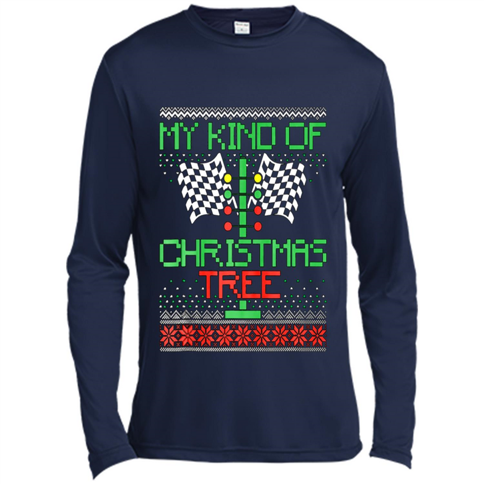 Funny Drag Racing Ugly Christmas Holiday Tree PING PONG