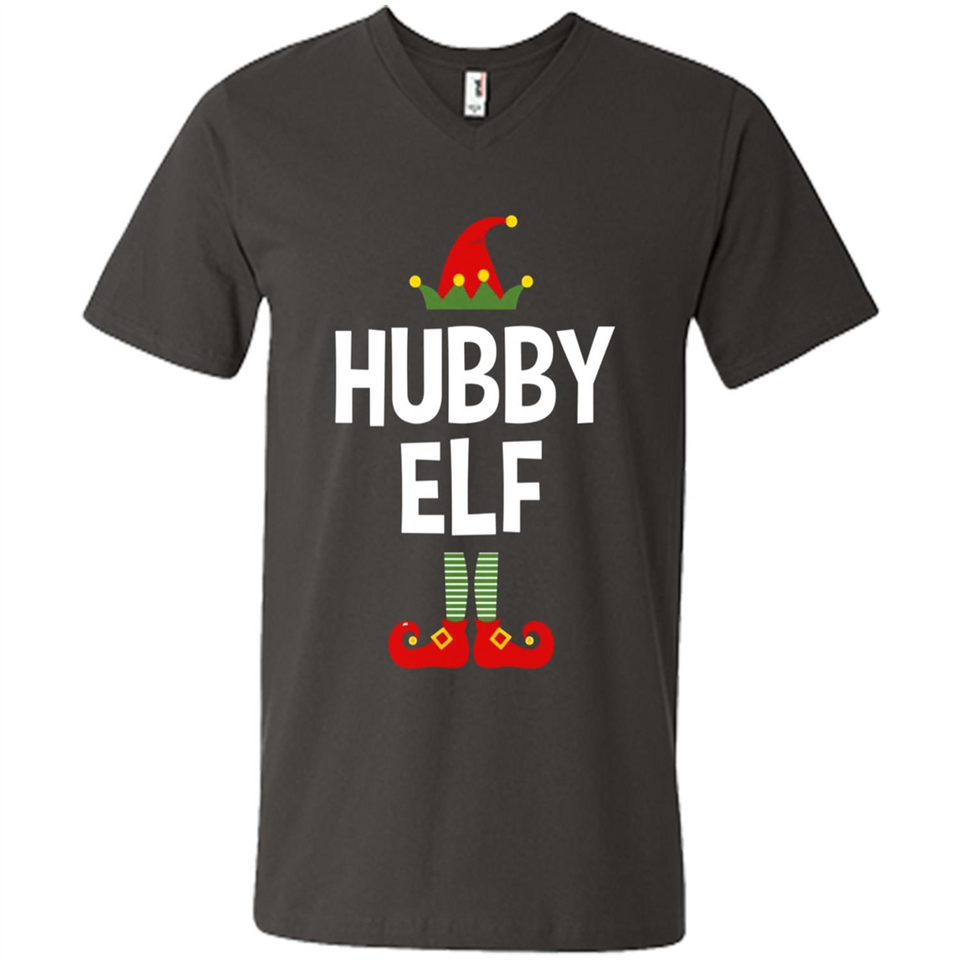 Hubby Elf Shirt - Family Matching Christmas Pajamas - Men's V-Neck