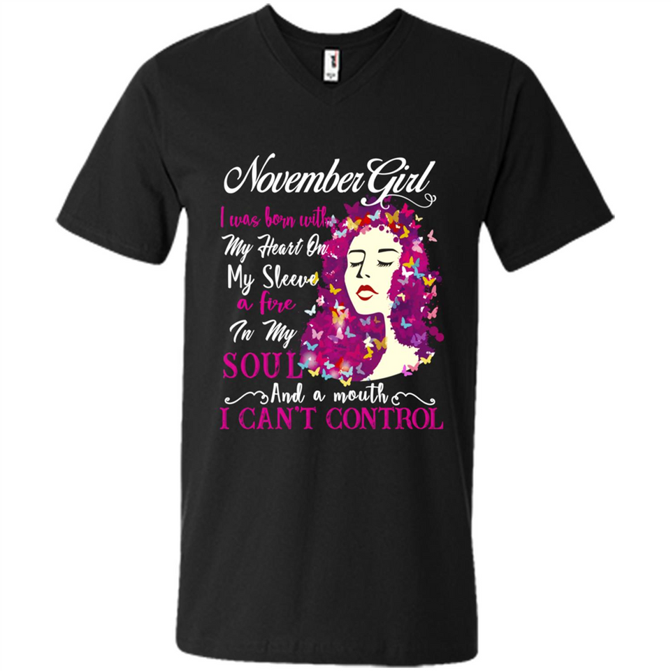 November Butterfly Girl - Men's V-Neck