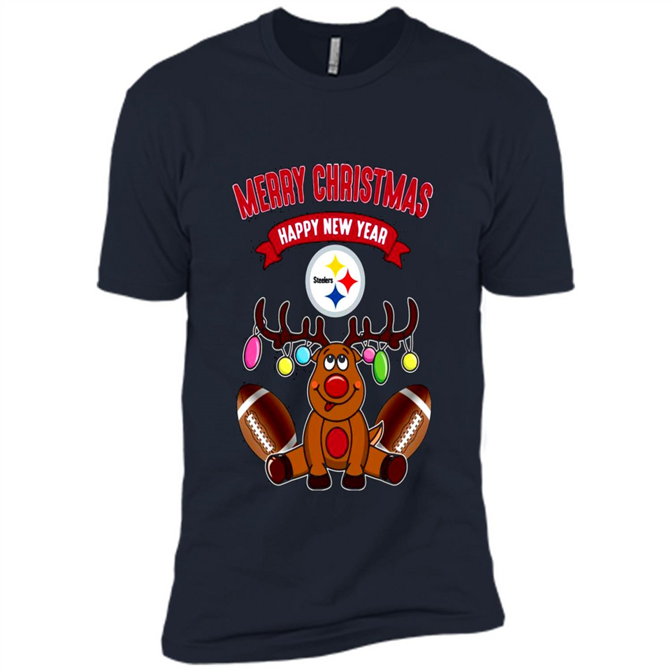 Pittsburgh Steelers NFL Reindeer Funny Merry Christmas And Happy New Year