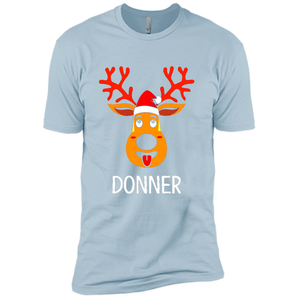 Donner Reindeer Santa Claus Funny Xmas Holiday T-Shirt - Premium Short Sleeve T-Shirt