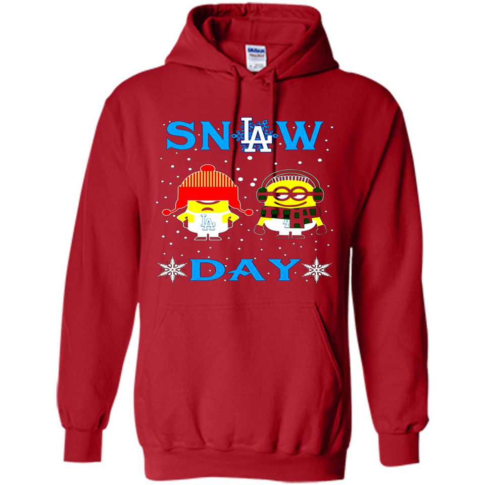 Snow Day Shirt For Los Angeles Dodgers Vs Minion Fans pingpong