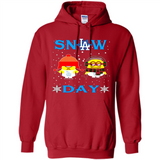 Snow Day Shirt For Los Angeles Dodgers Vs Minion Fans pingpong