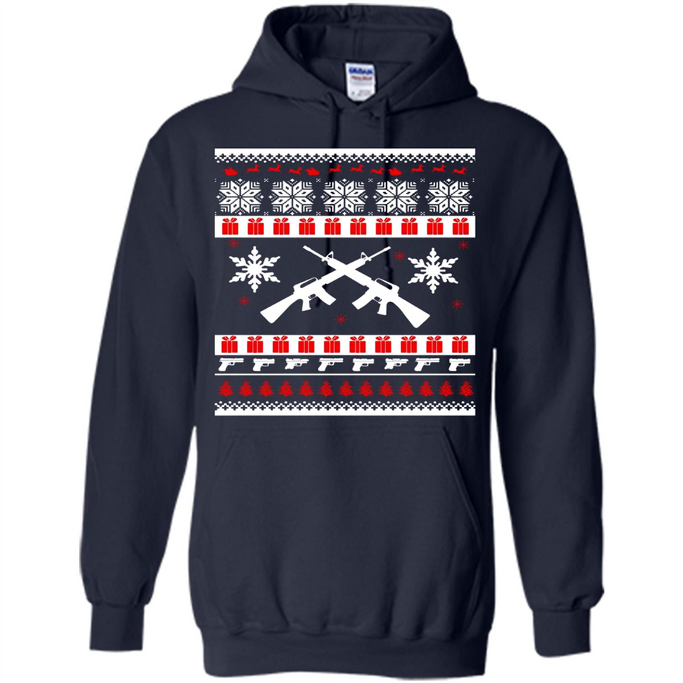 Rifle I Want Rifle Guns For Christmas ugly - Hoodie