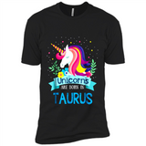 Unicorns are born in Taurus Birthday Rainbow Gift Ladies Custom
