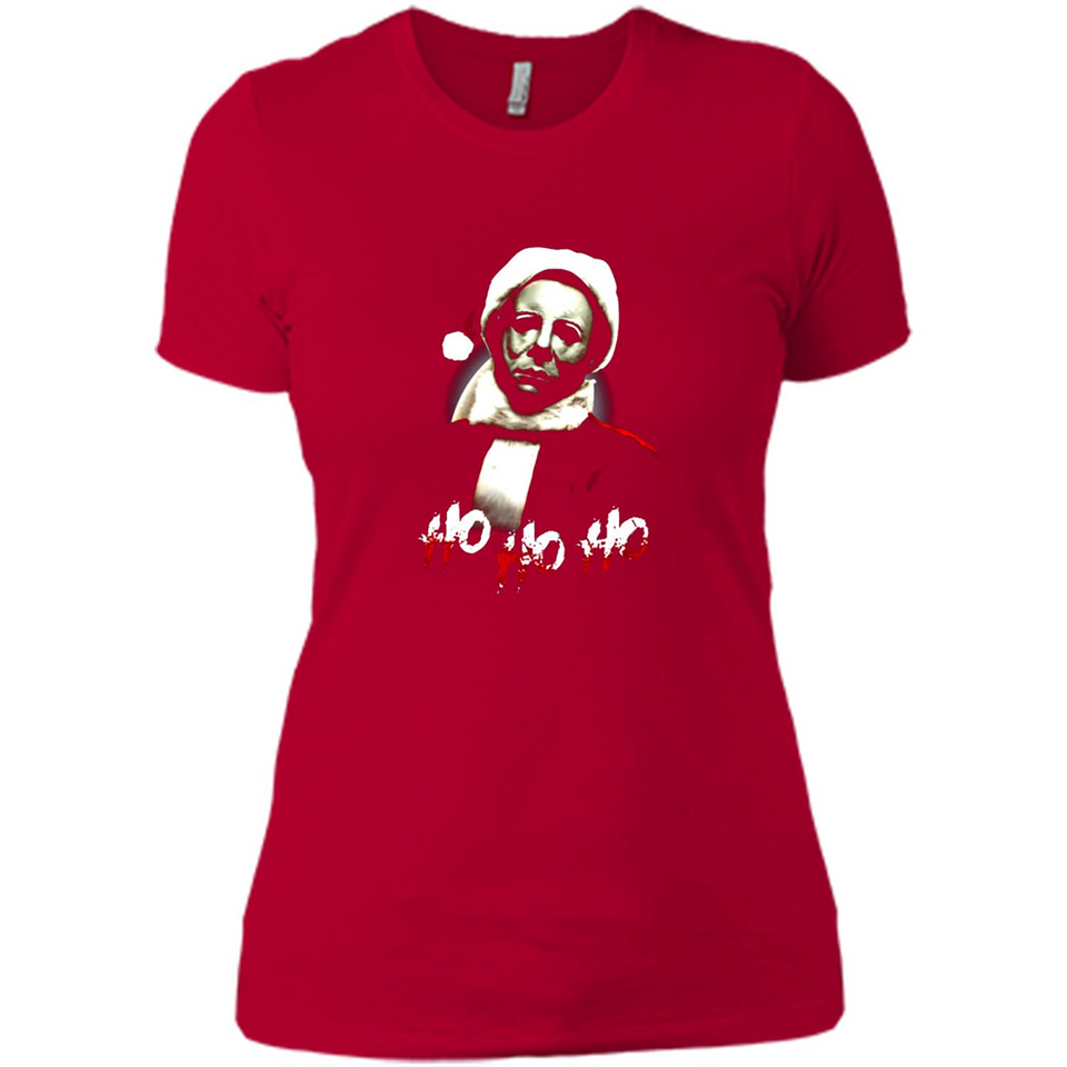 Santa Michael Myers Ho Ho Ho Merry Christmas Sweatshirt - Ladies' Boyfriend T-Shirt