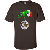 Fantastic Georgia Tech Yellow Jackets Glitter Grinch Monogram Ornament Christmas - Shirt