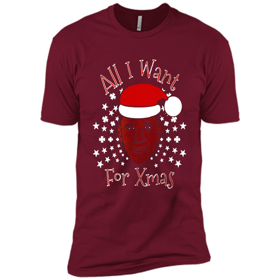 Obama All I Want For Xmas T Shirt PINGPONG - Premium Short Sleeve T-Shirt