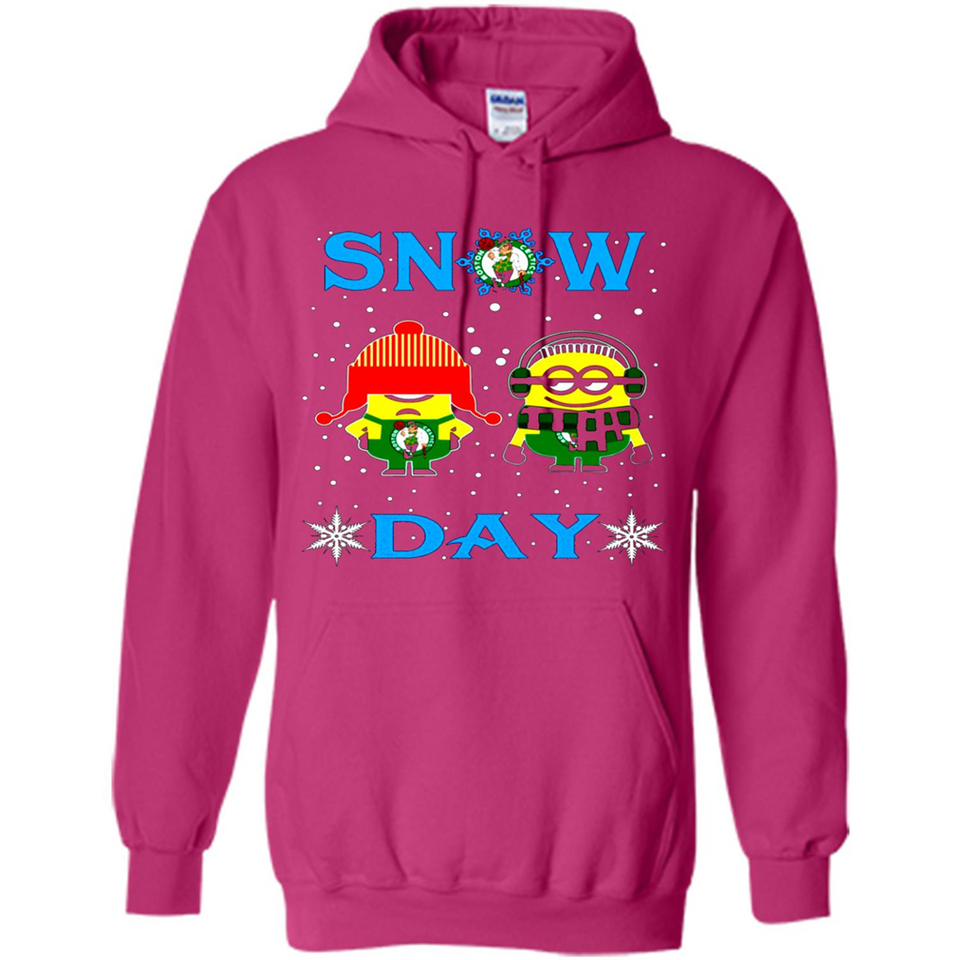 Snow Day Shirt For Boston Celtics Vs Minion Fans pingpong