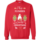 This Plumber Loves Christmas Tree Shirt with Snowman