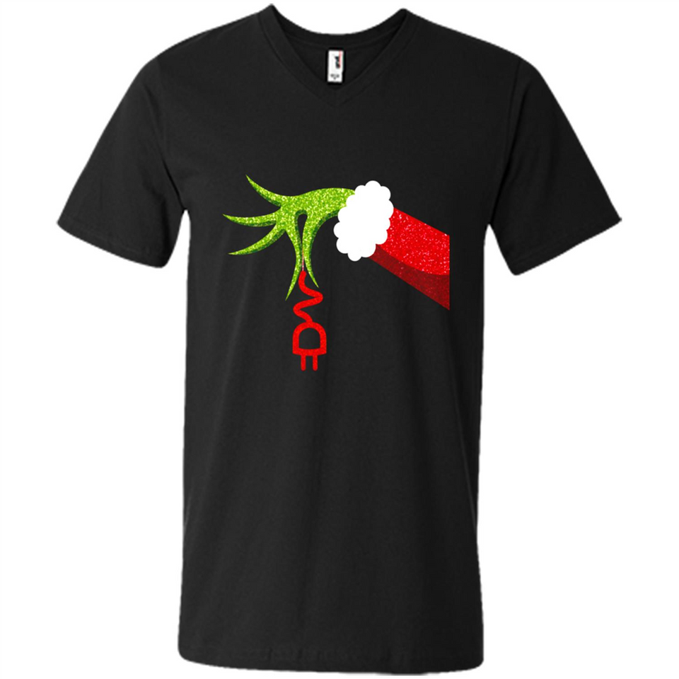 Funny Grinch Hand Holding Electrician Ornament Christmas PING PONG