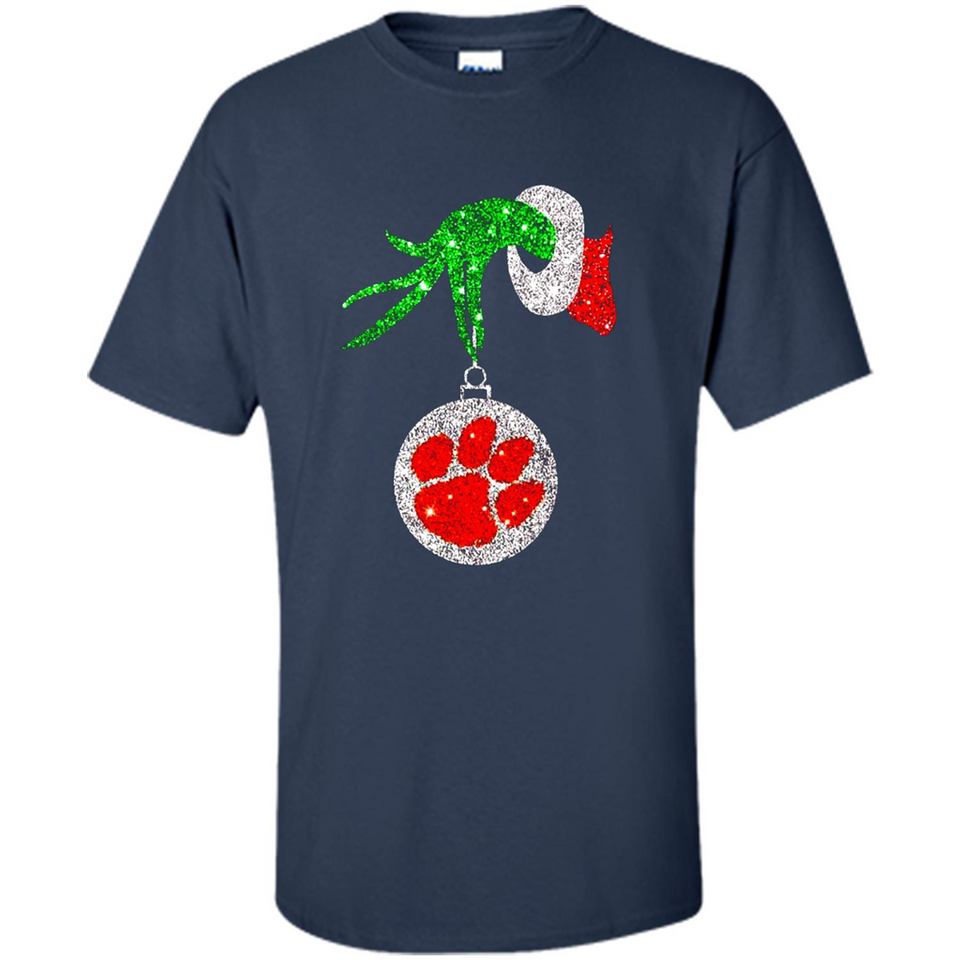 Amazing tee Clemson Tigers Glitter Grinch Monogram Ornament Christmas Gift - Shirt