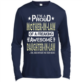 I'm A Proud Mother In Law Of A Freaking Awesome Daughter - Canvas Long Sleeve T-Shirt