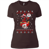 No Christmas for You – Deadpool Santa Claus Ugly Sweater - Ladies' Boyfriend T-Shirt