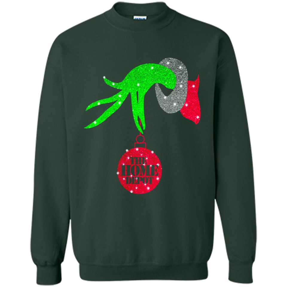 Grinch hand holding HomeDepot Glitter Christmas PING PONG