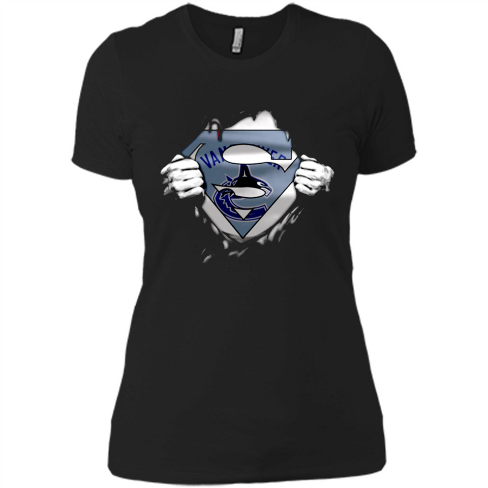 Vancouver Canucks And Superman Fans - Ladies' Boyfriend T-Shirt