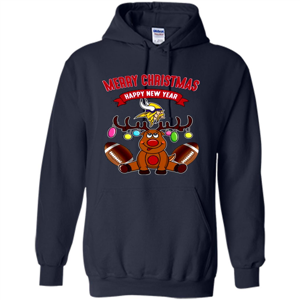 Minnesota Vikings NFL Reindeer Funny Merry Christmas And Happy New Year