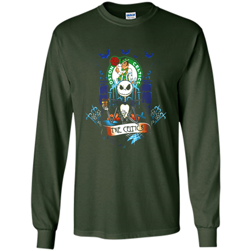 Boston Celtics Halloween The Nightmare Before Christmas - Long Sleeve T-Shirt