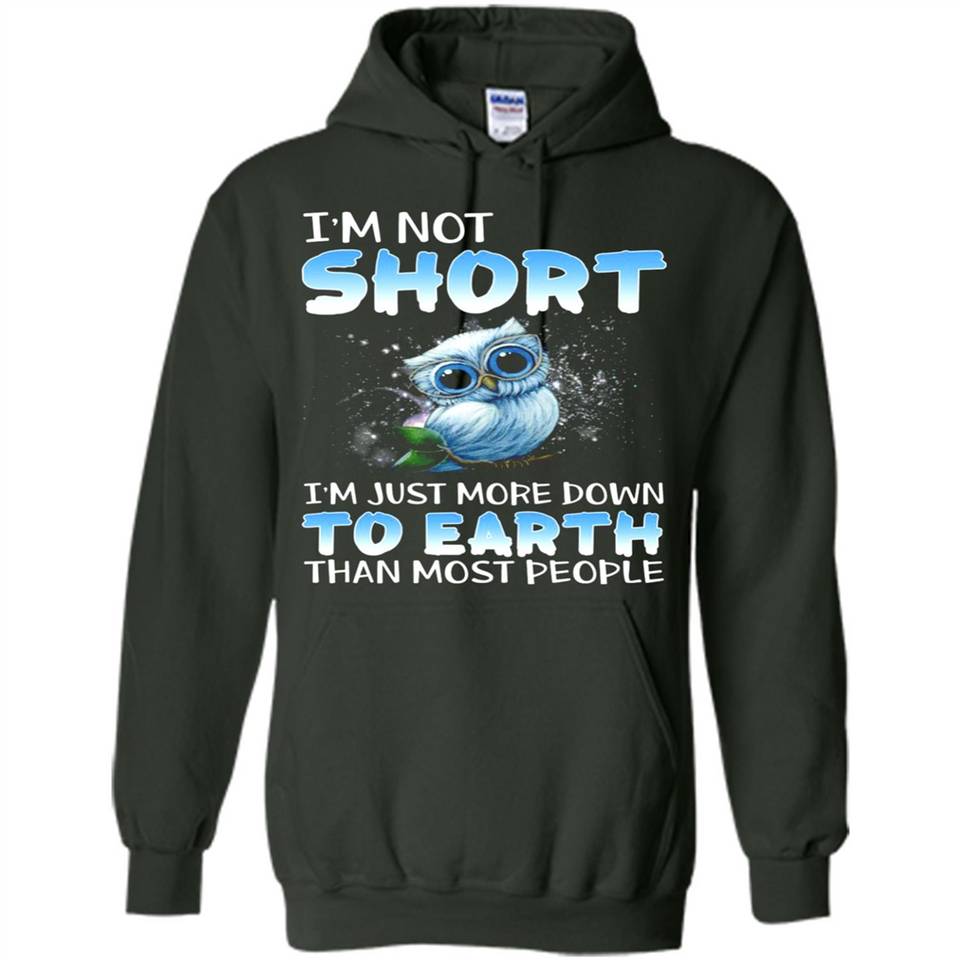 The owl I'm not short I just more down to Earth than most people - Hoodie