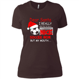 Dear Santa I Really Did Try To Be A Nice Soccer Mom Sweatshirt - Ladies' Boyfriend T-Shirt