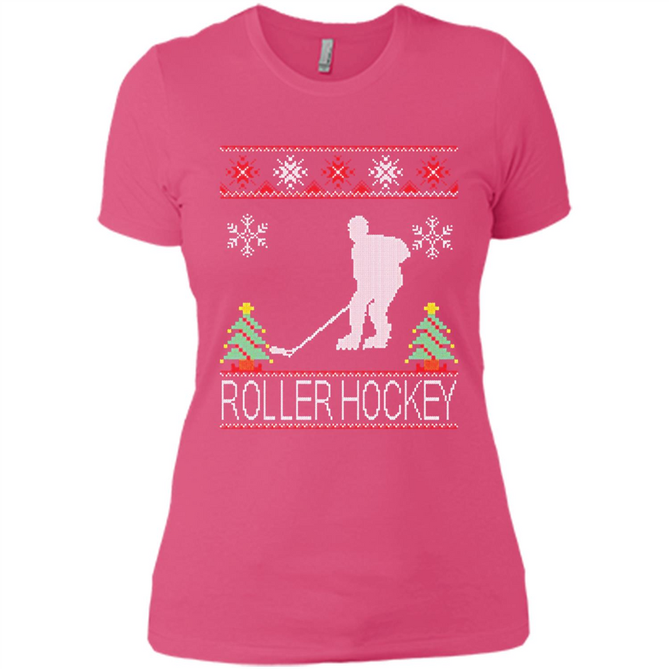 roller hockey Christmas ugly