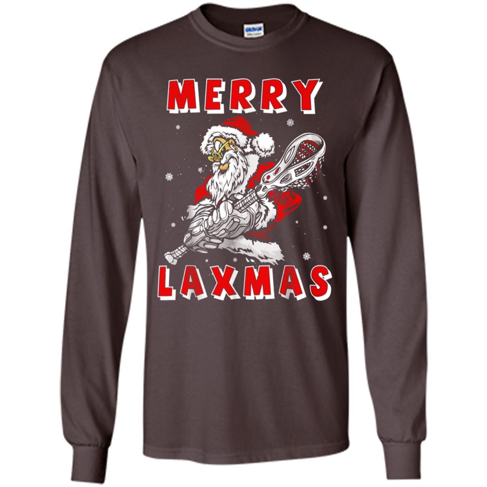 Lacrosse Merry Laxmas Santa - Long Sleeve T-Shirt