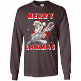 Lacrosse Merry Laxmas Santa - Long Sleeve T-Shirt