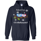 Cute Christmas Shirt Merry Christmas Snowflakes Owls Nest