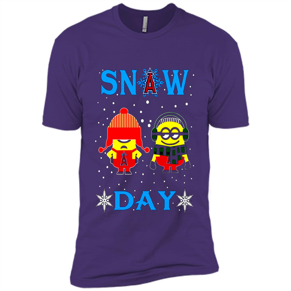 Snow Day Shirt For Los Angeles Angels Vs Minion Fans pingpong