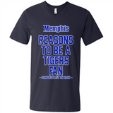 Reasons to be a Memphis Tigers Fan Complete List on Back - Men's V-Neck