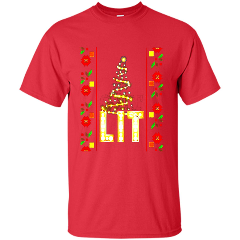 Funny Lets Get Lit Christmas Tree - Shirt