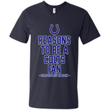 Reasons to be a Indianapolis Colts Fan Complete List on Back - Men's V-Neck