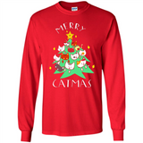 Merry Catmas Funny Cool Christmas Mug PINGPONG - Long Sleeve T-Shirt
