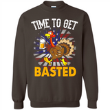 Time To Get Basted Funny Turkey Beer Thanksgiving - Sweatshirt