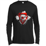 Boston Red Sox And Superman Fans - Canvas Long Sleeve T-Shirt