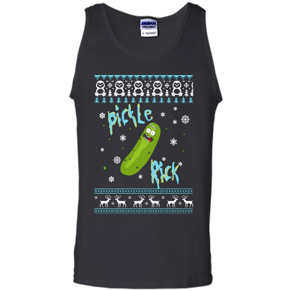 Rick and Morty Pickle Rick Ugly Christmas Sweater - Tank Top