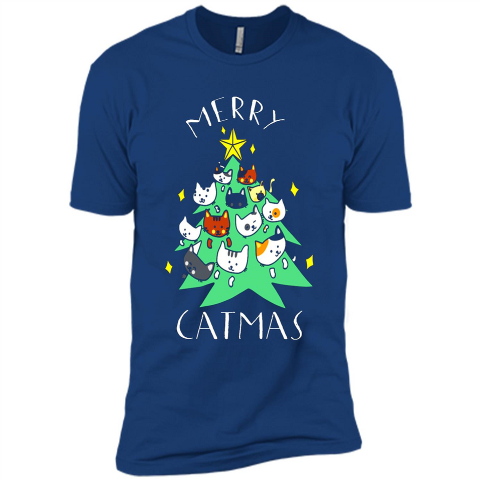 Merry Catmas Funny Cool Christmas Mug PINGPONG - Premium Short Sleeve T-Shirt