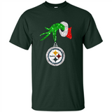 Fantastic Pittsburgh Steelers Glitter Grinch Monogram Ornament Christmas Gift - Shirt